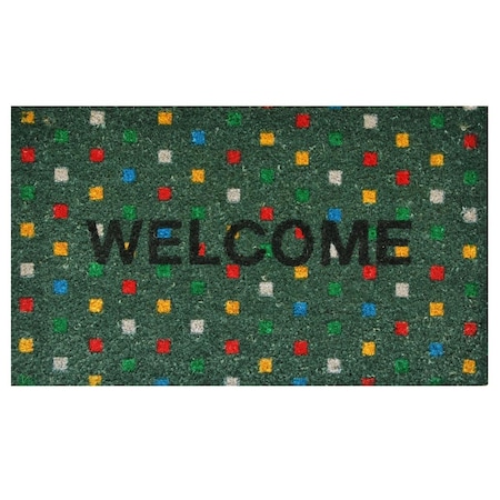 Calloway Mills 17 x 29 in. Polka Dot Welcome Rectangular Doormat, Multi Color 122001729